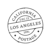 Los Angeles postage, United States postal stamp vector