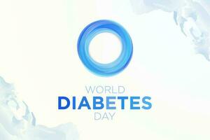 World Diabetes Day Banner. Blue Abstract Diabetes Icon on textured background with blue color splashes. Celebrated on November 14th. Vector Illustration