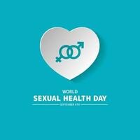 World Sexual Health Day September 4th background vector illustration