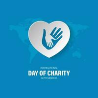 International Day Of Charity September 05 Background Vector illustration