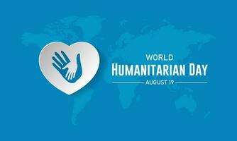 World Humanitarian Day August 19 Background Vector Illustration