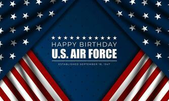 US Air Force Birthday September 18th Background Vector Illustration