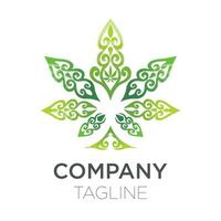 green cannabis logo vector