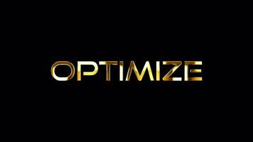 Loop Optimize golden shine light motion text effect animation video