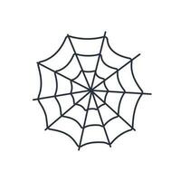 Spider web black white background, isolated vector