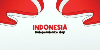 background of indonesian independence day, with attractive red and white flag ornament. vector for banners, greeting cards, flyers, social media.