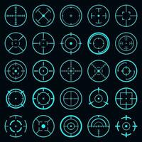 Vector HUD futuristic target circle. Technology Hi-tech element.