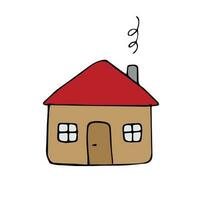 Vector hand drawn doodle sketch house