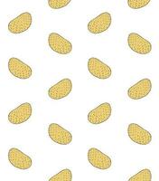Vector seamless pattern of hand drawn potato