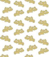 Vector seamless pattern of sketch ginger root