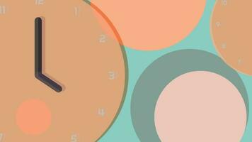 simple clean soft color modern clock background illustration vector