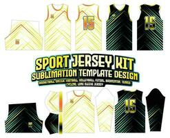 Gradient green and Yellow Stripes Jersey Design Sportswear Background vector