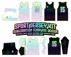 arcoiris degradado resumen línea jersey diseño ropa de deporte antecedentes vector
