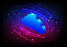 Technology cloud networking coding internet online security wireless abstract background vector illustration