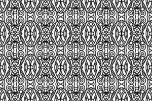 Lace, trim line art seamless pattern. Black and white abstract repeating pattern for wallpapers, textile, fabric, cover, backgrounds, printing and other designs. vector