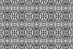 Lace, trim line art seamless pattern. Black and white abstract repeating pattern for wallpapers, textile, fabric, cover, backgrounds, printing and other designs. vector