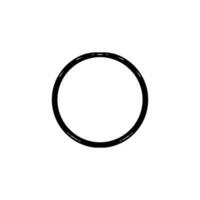 Zen Circle Icon Symbol. Aesthetic Circle Shape for Logo, Art Frame, Art Illustration, Website or Graphic Design Element. Vector Illustration
