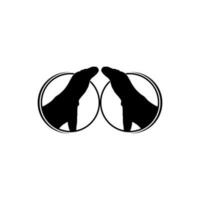 The Komodo Dragon in the Circle Shape for Logo Type, Art Illustration, Pictogram, Website, or Graphic Design Element. Vector Illustration
