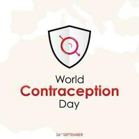 mundo anticoncepción día bandera o social medios de comunicación enviar modelo vector