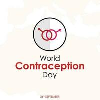 World Contraception Day web banner or social media post template vector