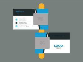 Double-sided creative business card template. vector