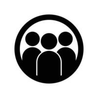 Crowd people silhouette icon vector illustration. Social icon. Flat style design. User group network. Enterprise team group. Community member icon. Business team work activity. User icon.