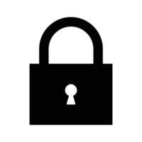 Lock unlock icon set black color isolated on white background. Protection icon vector. 10 eps vector