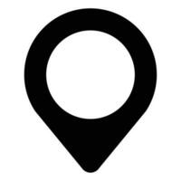 simple shape vector icon of location point