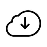 Cloud Download Icon Vector Symbol Design Illustration