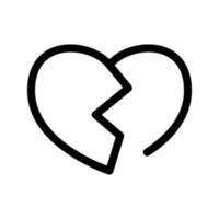 Heart Broken Icon Vector Symbol Design Illustration