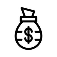 dinero bolso icono vector símbolo diseño ilustración