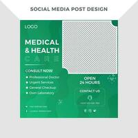 Free vector social media post design for medical advertising boosting purpose