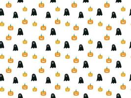 pumpkin Halloween seamless pattern, background, backdrop vector