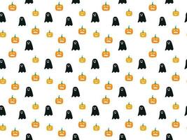 pumpkin Halloween seamless pattern, background, backdrop vector