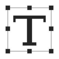Text box flat monochrome isolated vector object. Element of text and typography. Editable black and white line art drawing. Simple outline spot illustration for web graphic design