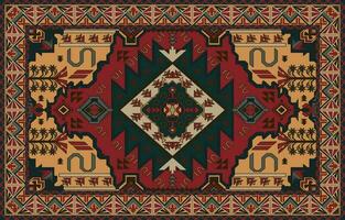 Carpet pattern Persian. Geometric ethnic oriental seamless pattern traditional Design for background. african pattern. rug , tile , wallpaper , Vector illustration. American