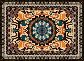 carpet design texture persian and tebriz rugs design print fabric design. mandala vector
