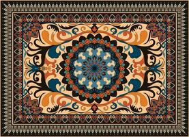 carpet design texture persian and tebriz rugs design print fabric design. mandala vector