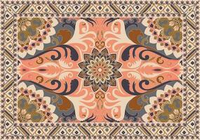 carpet design texture persian and tebriz rugs design print fabric design. mandala vector