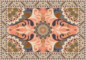 carpet design texture persian and tebriz rugs design print fabric design. mandala vector