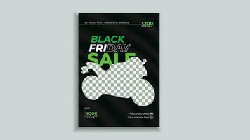 Trendy bike sale flyer design and black Friday sale flyer design vector