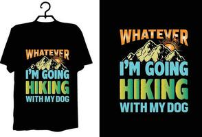 Hiking t shirt design vector