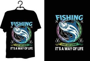 Fishing t shirt design vector