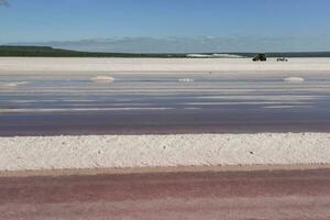 Salt field in Dunaliella Salina, Argentina photo