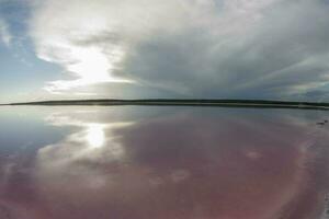 Salt field in Dunaliella Salina, Argentina photo