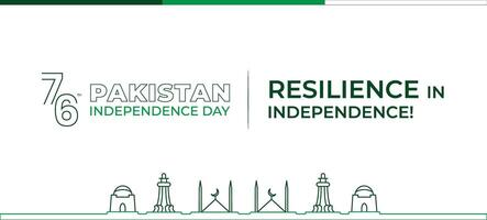 Pakistan Independence Day Banner with Design vector