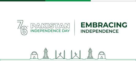 Pakistan Independence Day Banner with Design vector