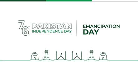 Pakistan Independence Day Banner with Design vector