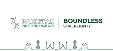 Pakistán independencia día bandera con diseño vector