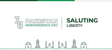 Pakistan Independence Day Banner with Design vector